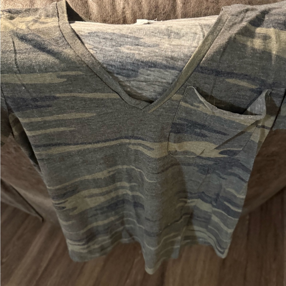 Socialite Camouflage V-Neck Tee